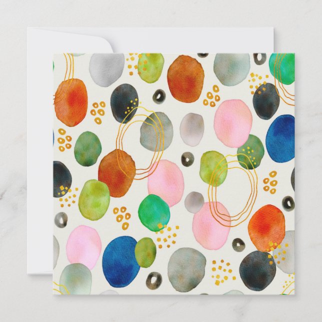 Abstracte pebble Gold Glitter Art (Voorkant)