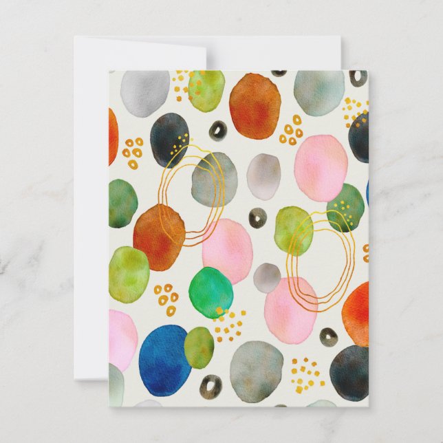 Abstracte pebble Gold Glitter Art (Voorkant)