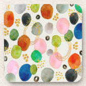 Abstracte pebble Gold Glitter Art Bier Onderzetter (Voorkant)