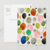 Abstracte pebble Gold Glitter Art Briefkaart (Voorkant / Achterkant)