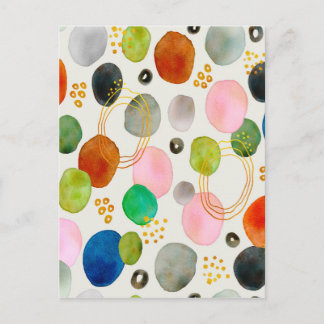 Abstracte pebble Gold Glitter Art Briefkaart