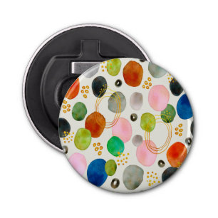 Abstracte pebble Gold Glitter Art Button Flesopener