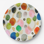 Abstracte pebble Gold Glitter Art Papieren Bordje (Voorkant)