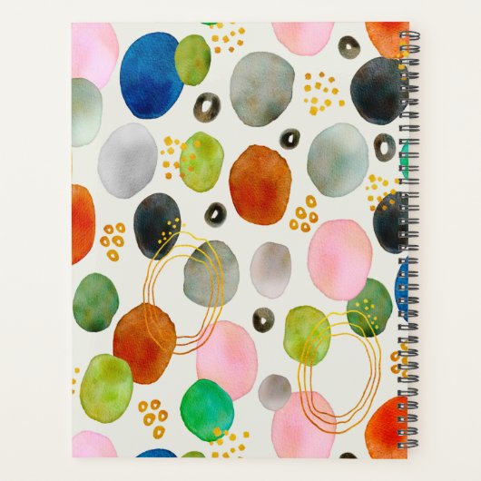 Abstracte pebble Gold Glitter Art Planner (Achterkant)