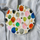 Abstracte pebble Gold Glitter Art Ronde Button 6,0 Cm (In situ)