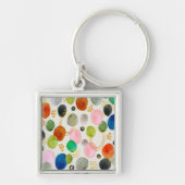 Abstracte pebble Gold Glitter Art Sleutelhanger (Voorkant)