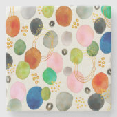 Abstracte pebble Gold Glitter Art Stenen Onderzetter (Voorkant)