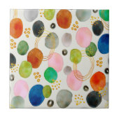 Abstracte pebble Gold Glitter Art Tegeltje (Voorkant)