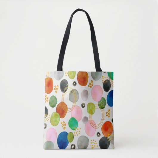 Abstracte pebble Gold Glitter Art Tote Bag (Voorkant)