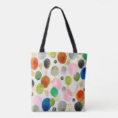 Abstracte pebble Gold Glitter Art Tote Bag (Achterkant)