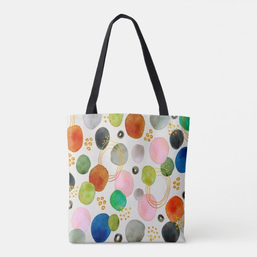 Abstracte pebble Gold Glitter Art Tote Bag (Achterkant)