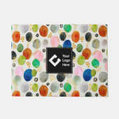 Abstracte Pebble Gold Glitter Art + Uw Logo Deurmat (Voorkant)