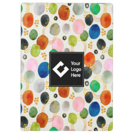 Abstracte Pebble Gold Glitter Art + Uw Logo Klembord