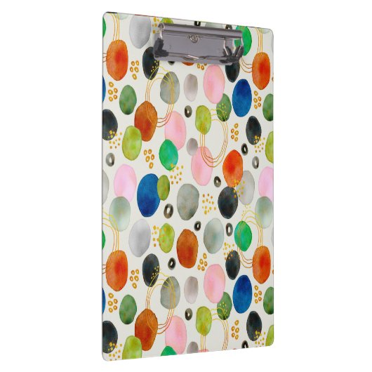 Abstracte Pebble Gold Glitter Art + Uw Logo Klembord (Rechts)