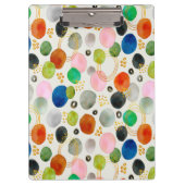 Abstracte Pebble Gold Glitter Art + Uw Logo Klembord (Voorkant)