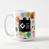 Abstracte Pebble Gold Glitter Art + Uw Logo Koffiemok (Links)