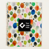 Abstracte Pebble Gold Glitter Art + Uw Logo Planner (Voorkant)