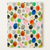 Abstracte Pebble Gold Glitter Art + Uw Logo Planner (Achterkant)