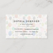 Abstracte pebble Gold Glitter Art Visitekaartje (Achterkant)