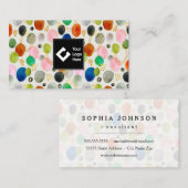 Abstracte pebble Gold Glitter Art Visitekaartje (Voorkant / Achterkant)