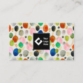 Abstracte pebble Gold Glitter Art Visitekaartje (Voorkant)