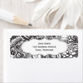 Abstracte pen en inktdoedelen etiket (Insitu)