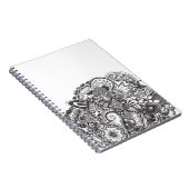 Abstracte pen en inktdoedelen notitieboek (Rechterzijde)