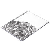 Abstracte pen en inktdoedelen notitieboek (Linkerzijde)