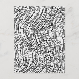 Abstracte pen & inkt geometrische rechthoeken ansi briefkaart