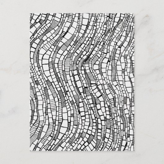 Abstracte pen & inkt geometrische rechthoeken ansi briefkaart (Voorkant)