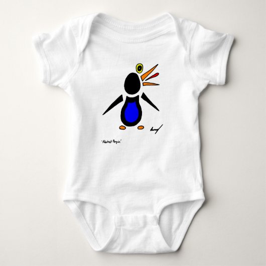 Abstracte Penguin Baby Creeper Romper (Voorkant)