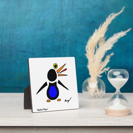 Abstracte Penguin Plaque Fotoplaat (Insitu)
