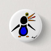 Abstracte Penguin Round Button (Voorkant)