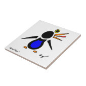 Abstracte Penguin Tegel Tegeltje (Zijkant)