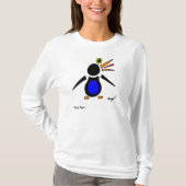 Abstracte Penguin Womens Long-Sleeve T-Shirt (Voorkant)