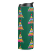 Abstracte penseelboom thermosbeker (Gedraaid links)