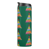 Abstracte penseelboom thermosbeker (Geroteerd rechts)