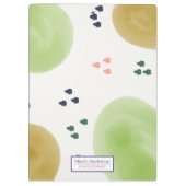 Abstracte penseellijn met bodembedekking klembord (Achterkant)