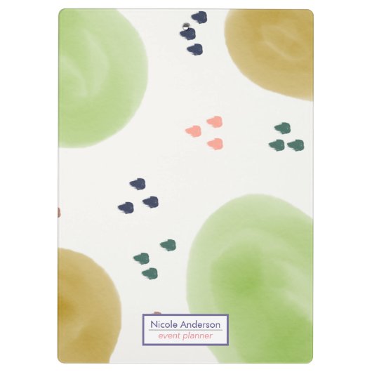 Abstracte penseellijn met bodembedekking klembord (Achterkant)