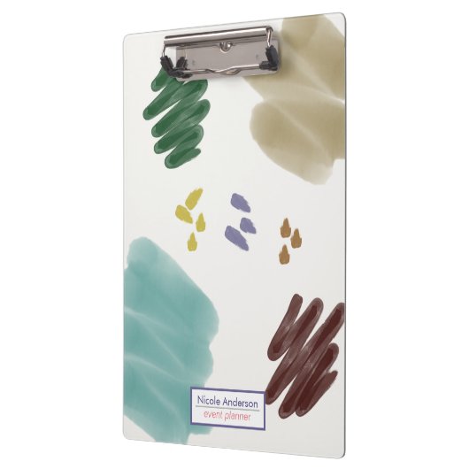 Abstracte penseellijn met bodembedekking klembord (Links)