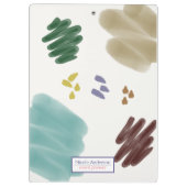 Abstracte penseellijn met bodembedekking klembord (Achterkant)