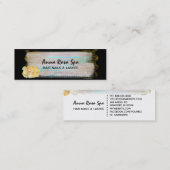 *~* Abstracte penseelspiegel Gold Glitter Stripe Mini Visitekaartje (Voorkant / Achterkant)