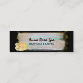 *~* Abstracte penseelspiegel Gold Glitter Stripe Mini Visitekaartje (Voorkant)