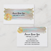 *~* Abstracte Penseelspiegel met stripe Gold Glitt Visitekaartje (Voorkant / Achterkant)