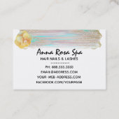 *~* Abstracte Penseelspiegel met stripe Gold Glitt Visitekaartje (Achterkant)