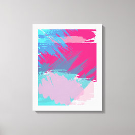 Abstracte Penseelstreek Energie Canvas Afdruk