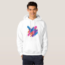 Abstracte Penseelstreek Hoodie – Levendig Artistie