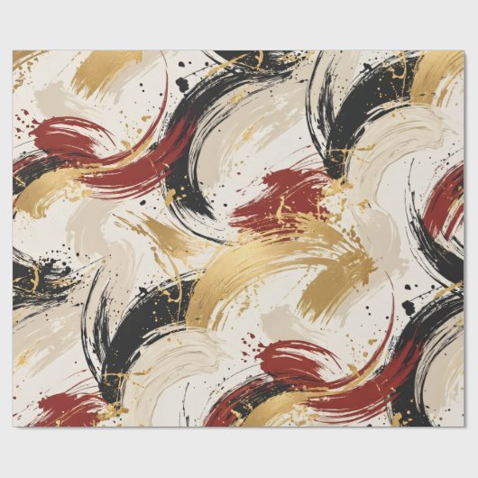 Abstracte Penseelstreek Inpakpapier (Vlak)