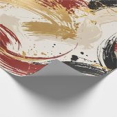 Abstracte Penseelstreek Inpakpapier (Hoek)