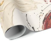 Abstracte Penseelstreek Inpakpapier (Rol Hoek)